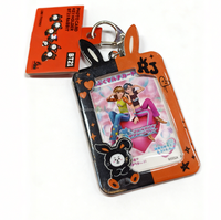 Tempat Kartu Foto PVC dengan Gantungan Kunci, Album Kartu Foto Mini Bintang Custom, Tempat Kartu Koleksi untuk Penggemar