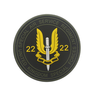 Parches Termoadhesivos Hechos a Mano Ecológicos de PVC Suave con Diseño 3D de la Escuadrón Aéreo Especial SAS Británico del 22º, para Gorras - Product Image 6