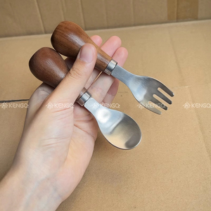 Cuillère et fourchette en forme d'ours mignon, acier inoxydable 304, couverts pour enfants, lavables au lave-vaisselle, écologiques, peuvent être utilisés comme vaisselle pour enfants - Product Image 2