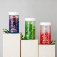 Bouteille cylindrique souple en verre de 150 ml et 180 ml avec couvercles CR, dégradé semi-transparent, flacon capsule unique de 1 oz et 2 oz, 3 oz et 4 oz, ensemble cadeau de sécurité alimentaire