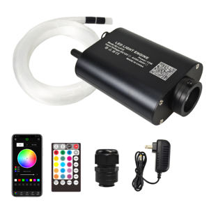 Moteur d'éclairage LED à fibre optique 12W RGBW, contrôlable par application musicale, IP33, intensité variable, DC12V, garantie 2 ans, pour plafond de voiture effet ciel étoilé - Product Image 1