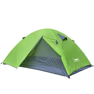 2 명 캠핑 텐트 더블 레이어 방수 텐트 초경량 배낭 텐트 t 야외 캠핑