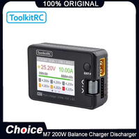 Chargeur et testeur 2-en-1 ToolkitRC M7 200W 10A compact et léger pour batterie LiPo 1-6S, pièces de mise à niveau DIY pour drone FPV RC