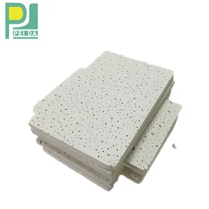 Plafond de baisse 2X4 Carreaux de Plafond En Fiber Minérale Acoustique Système