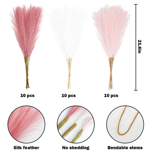 Herbe de la Pampa Artificielle en Soie, Grande Taille, Style Nordique Bohème, Écologique, Imperméable, Longue Durée, pour Mariage, Noël, Fête des Mères, Décoration Intérieure - Product Image 4