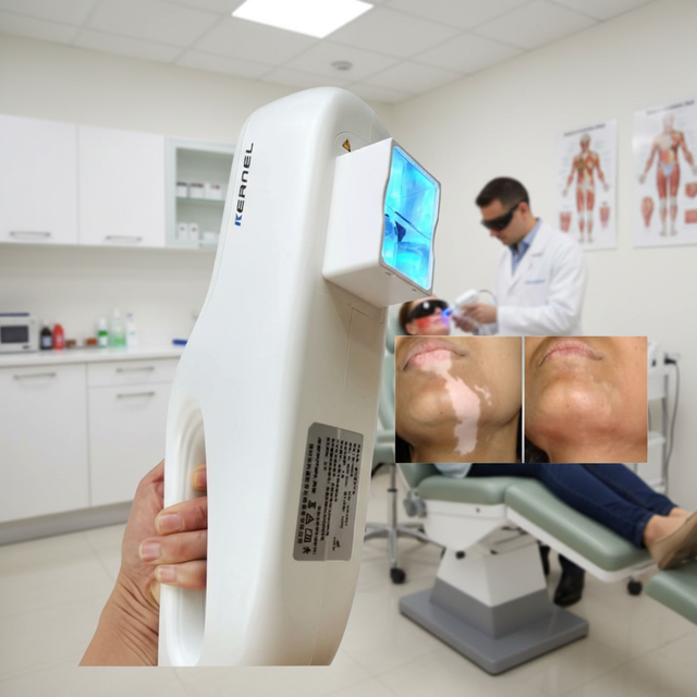 Portable Vitiligo Lamp KN-5000E 308nm Excimer Laser Handheld Treatment Machine for Vitiligo Psoriasis Eczema