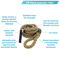 Cuerda de Batalla para Ejercicio de 38mm y 50mm, Cuerda de Escalada Física para Gimnasio y Entrenamiento al Aire Libre, ¡Gran Oferta!