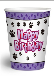 Pet Anniversaire Thème Fête Décoration Chien Patte Vaisselle <span class=keywords><strong>Papier</strong></span> Assiette Tasse Serviette Bannière Ensemble Articles De Fête Severs 10 Invités - Product Image 5