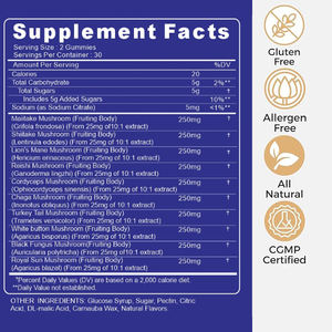 <b>Factory</b> Direct Custom Mushroom Gummies Boost Energy Gummy Vitamin Collagen Candy - Product Image 2