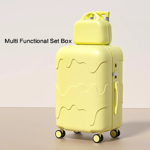 JX 20 polegadas Multi Funcional Caixa Combinação Spinner Carry-On Bagagem 360 Graus Spinner Rodas ABS + PC Material TSA Bloqueio Suave - Product Image 2