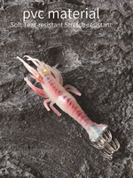 Leurre souple artificiel en PVC imprimé, imitation crevettes et calmars, avec hameçons, 10cm 9.5g, lumineux, pour poissons d'eau salée et loupes de lac
