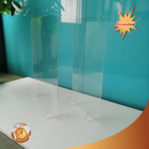 Custom Size Clear Transparent Protective Acrylic Cashier Sneeze Guard With Legs - Product Image 6