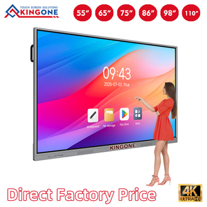 KINGONE 65-inch Dual System Smart <strong>Board</strong> Interact Remote Conferencing Mobile Digital <strong>Interactive</strong> Flat Panel 75-inch Whiteboard - Product Image 1