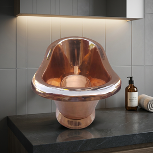 Baignoire en métal artisanale, baignoire classique de luxe pour la maison, l'hôtel, la salle de bain, baignoire autoportante en cuivre ovale - Product Image 3