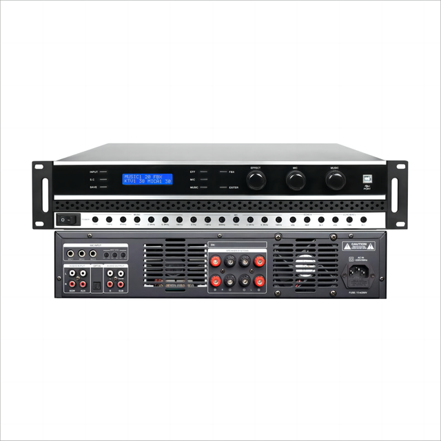 Karaoke Power Amplifier 250W*2 Receivers Audio Amplifiers Digital Dsp Audio System Professional Audio Home Stage KTV BT Hifi