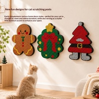 Griffoir pour chat en forme de sapin de Noël, à fixer au mur, en carton ondulé, résistant à l'usure, pour meubles