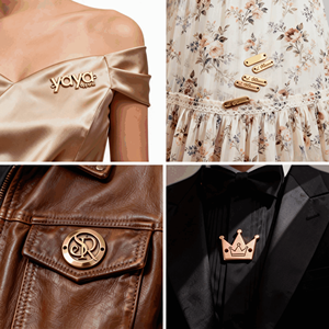 ป้ายโลหะติดเสื้อผ้าแบบนูน 3 มิติ เป็นมิตรกับสิ่งแวดล้อม ทนทาน พร้อมชื่อแบรนด์แบบกดนูนและกดจม - Product Image 2