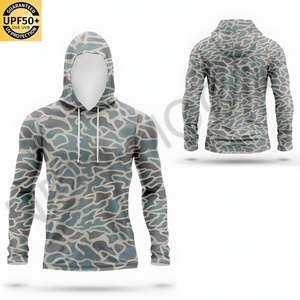 Custom Men's Camouflage Fishing Shirt - UV Protection Recycled Polyester Long Sleeve Sun Protection Gear - Product Image 4