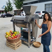 Industriële grote roestvrijstalen spiraalpersmotor voor fruitverwerkingsbedrijven, hoge productiviteit, 1500W, voor fruit- en groentesap