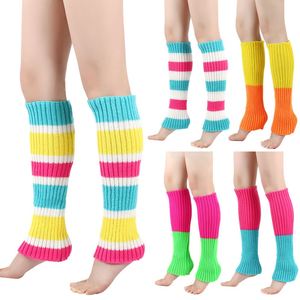 I-0206 Chauffe-jambes pour femmes en laine tricotée, couvre-pieds chauffant, accessoires de fête d'Halloween, élégant, chaussettes longues élastiques pour femme - Product Image 5