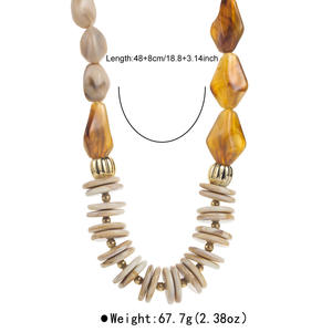 Collar de Cuentas de Resina de Lujo Retro Grueso para Mujer, Joyería de Moda Kaimei 2026, Nuevo Collar de Cuentas para Invierno, Cadena para Suéter - Product Image 4