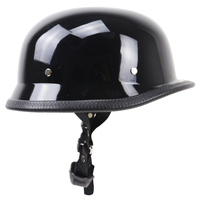 Nouveau casque de moto vintage en cuir PU unisexe Chopper Retro Cap Motorbike Half Casco Moto Capacete DOT