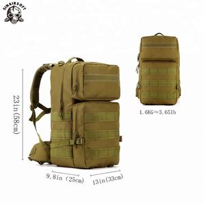 Sac à dos tactique Molle 55L pour sports de plein air, noir, imperméable, sac d'assaut en nylon, sac à dos de randonnée - Product Image 3