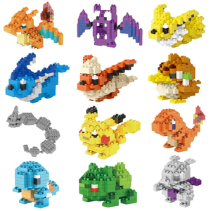 Jouet éducatif très vendu, briques en plastique en forme de diamant, figurine d'action, petite poupée animale de dessin animé, ensemble de blocs de construction pour enfants - Product Image 3