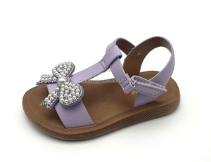 Meilleures ventes OEM – <span class=keywords><strong>Sandales</strong></span> plates pour filles, avec logo personnalisé, design nœud papillon, semelle en PVC injecté, antidérapantes et respirantes - Product Image 3