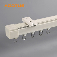 Foshan fabricant vente entière plafond monté en aluminium rideau de douche crochet rail de rideau avec accessoires