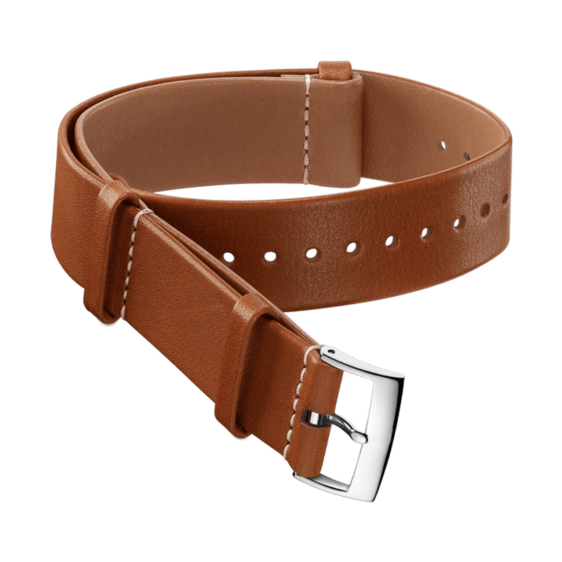 Custom One Piece Strap 18mm 20mm 22mm for Watch Easily Interchangeable Fabric and Leather Strap U1849-02