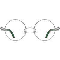 Lunettes Borregls en corne de buffle pour hommes, montures de lunettes rondes de haute qualité de marque de créateur, lunettes optiques de luxe pour femmes 10012
