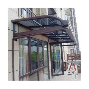 Front Door <strong>Canopy</strong> <strong>Porch</strong> Rain Protector Awning Lean to Roof Shelter Shade, Frameless Glass <strong>Canopy</strong> - Product Image 1