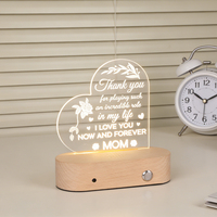 Boîte à musique Bluetooth en bois minimaliste, veilleuse, lampe LED chaude à intensité réglable par toucher, rechargeable par USB, ornement de chambre à coucher DIY, cadeau