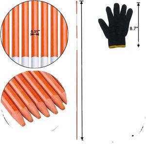 Marqueur d'allée renforcé de fibre de verre de bonne qualité piquet de neige marqueur routier routier avec bande réfléchissante - Product Image 3