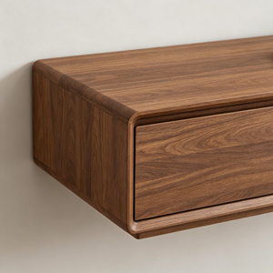 Modern Luxury Walnut <strong>Floating</strong> <strong>TV</strong> <strong>Unit</strong> for Living Room, <strong>TV</strong> <strong>Unit</strong> and Coffee Table Set, Wall Mounted Media Cabinet OEM Customizable - Product Image 6