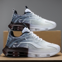 Chaussures de sport respirantes à semelles épaisses avec coussin d'air, confortables et tendance, chaussures décontractées à tige haute