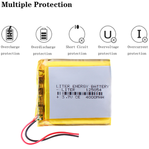 3.7V 4000mAh 125054 lithium polymer có thể sạc lại pin cho GPS ngân hàng điện Loa máy tính xách tay - Product Image 4