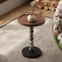 Table console moderne de luxe minimaliste en marbre et bois massif, design créatif, pour hôtel, maison, salon, avec couleur et taille personnalisées