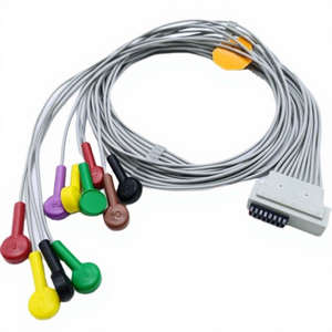 Accessoires médicaux Câbles ECG Holter Snap 10 fils compatibles pour Cardioline - Product Image 1