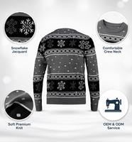 Pull de Noël personnalisé pour équipe de basketball, avec logo, en jacquard tricoté, style « Ugly Christmas Sweater »