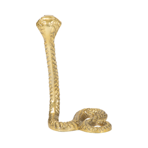 Statuetta di Serpente, Scultura Moderna in Metallo con Finitura Dorata, Elemento Decorativo per Scaffali, Tavoli, Ufficio e Soggiorno - Product Image 4