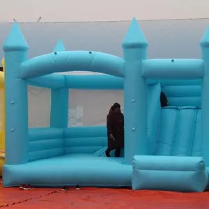 China Factory Commercial Inflatable Orange Green Colorful Wedding Bounce House Inflatable Bouncy Castle Combo