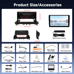 Radio para Auto Podofo de 10'' 4+64G, Qualcomm 8 Núcleos, 2 <span class=keywords><strong>Din</strong></span>, Android, para Fiat Scudo 2024, CarPlay/Android Auto Inalámbrico, WiFi, 4G - Product Image 6
