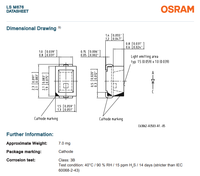 LED Mini TOPLED OSRAM LS M676 630nm Super Red 140mcd 2V 120 Derajat 4040 SMD untuk Lampu Atmosfer Mobil