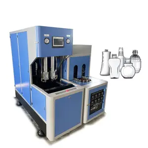 semi-automatic 1000BPH 500ml 2000ml 2cavity plastic bottle blow molding machinery pet water bottles blowing machine for sale