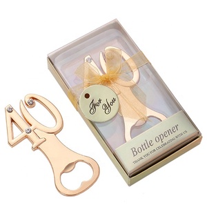ゴールデンメタルボトルオープナーウェディングパーティーリターンギフト30th 40th 50th 70th Birthday Party Souvenirs Gift - Product Image 6