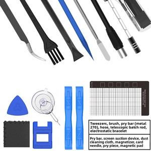 Juego de Destornilladores Portátil 191 en 1 de Acero al Cromo Vanadio con Bolsa de Tela, <span class=keywords><strong>Pinzas</strong></span> y Múltiples Puntas <span class=keywords><strong>para</strong></span> Reparación y Desmontaje - Product Image 4