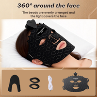 Masque facial LED ILUXRED, appareil de luminothérapie, masque facial infrarouge rouge, masque facial en silicone portable, équipement pour le visage et le cou sans fil