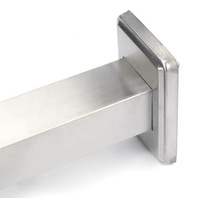 Poteau de main courante d'escalier en verre pour garde-corps de balcon en acier inoxydable